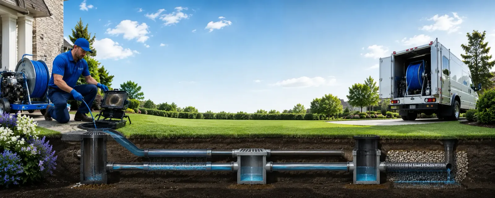 Outdoor drain cleaning information for Dorchester Center, MA
